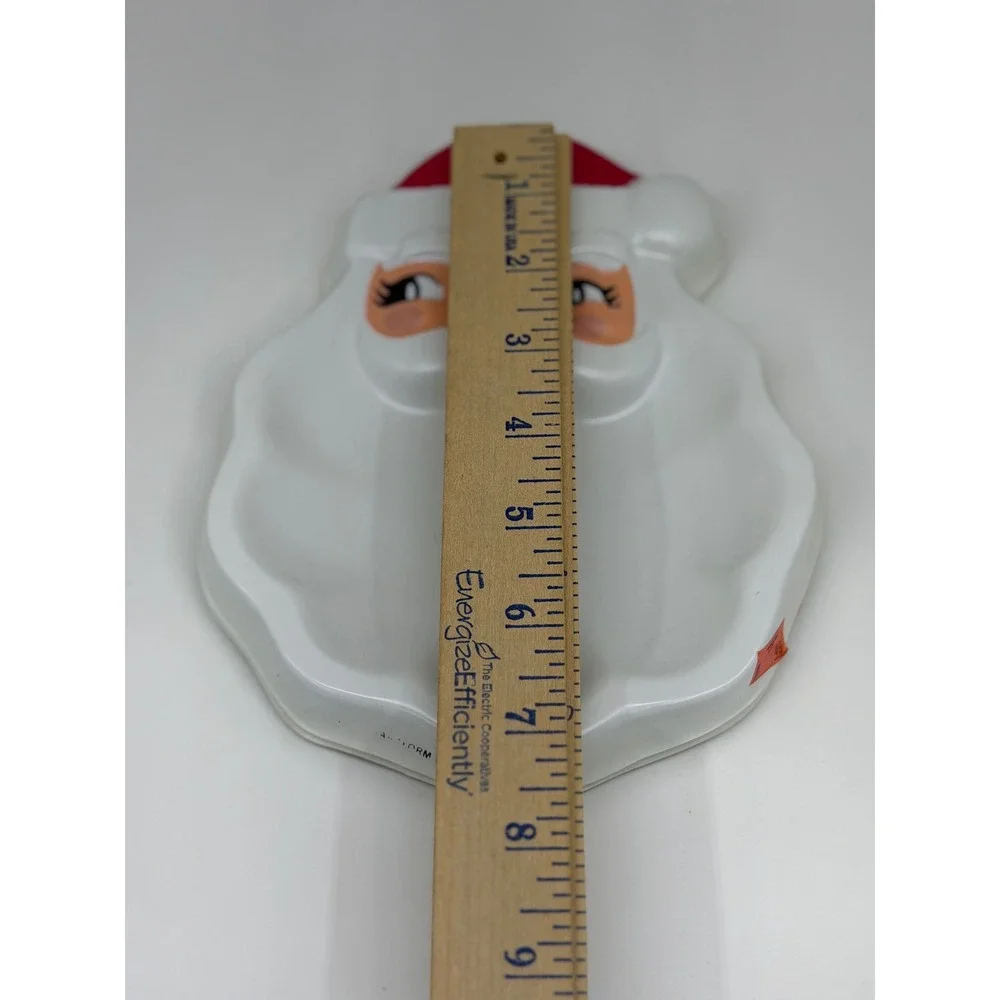 VTG Artherm Ind Santa Claus Plates White Red Plastic Christmas Trays Set of 4‎